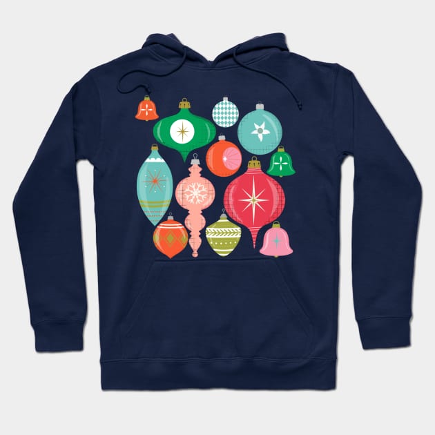 Retro Christmas ornaments Hoodie by bruxamagica